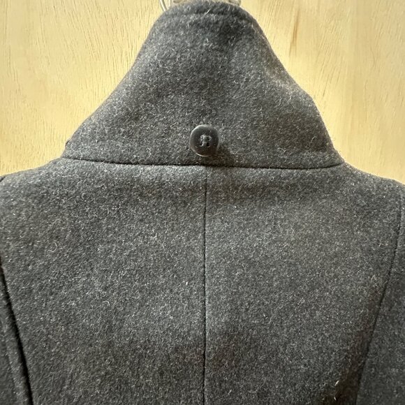 Calvin Klein Womens Charcoal Wool-Blend Quilted Lined Jacket Size 4 - Picture 6 of 12